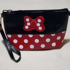 Minimouse travel cosmetic wristlet bag